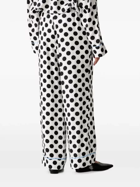 Pantaloni Sleeper cu buline alb