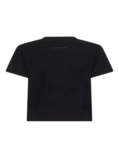 Μπλούζα Mm6 Maison Margiela κομμένο μαύρο