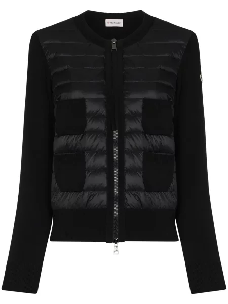 Плетена жилетка Moncler черно