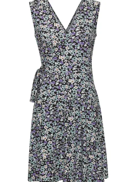 VIVANCE Obleka lila / svetlo lila / črna bela