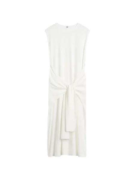 Rochie midi Toteme cu legături alb