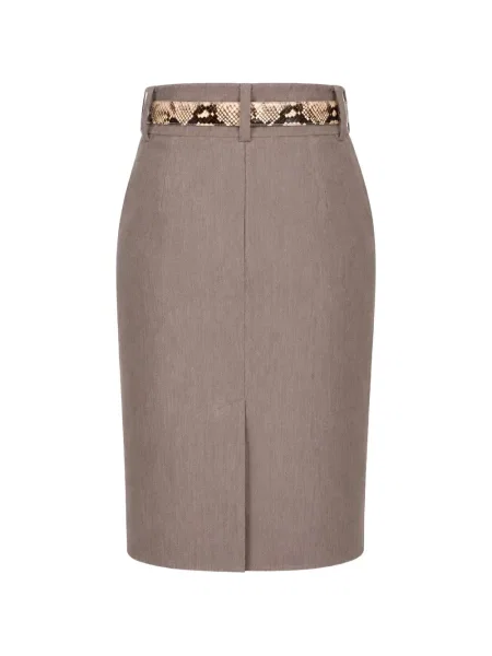 Cu centură fustă midi Elie Saab maro