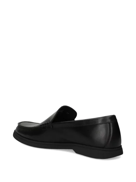 Kožené loafers Boss černé