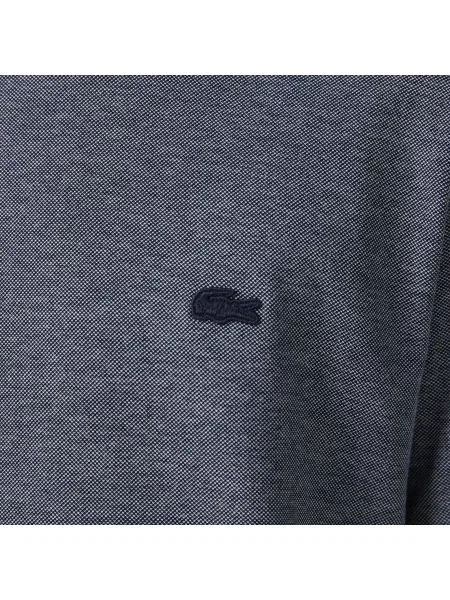 Lacoste Koszulka Z Dżerseju Z Kwiatowym Nadrukiem granatowa