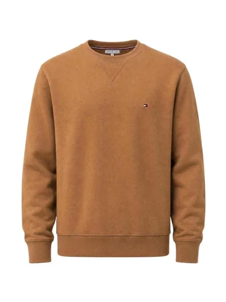 Fleecová mikina Tommy Hilfiger hnědá
