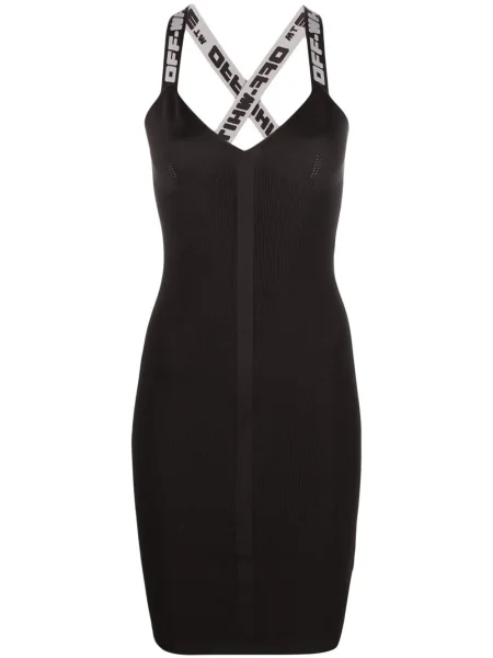 Rochie mini Off-white cu decolteu în V de costum alb