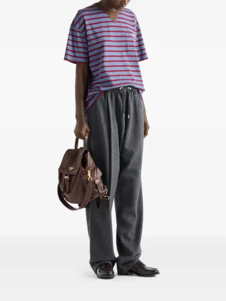 Tricou Prada cu dungi albastru