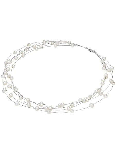Palton Valero Pearls cu perle alb