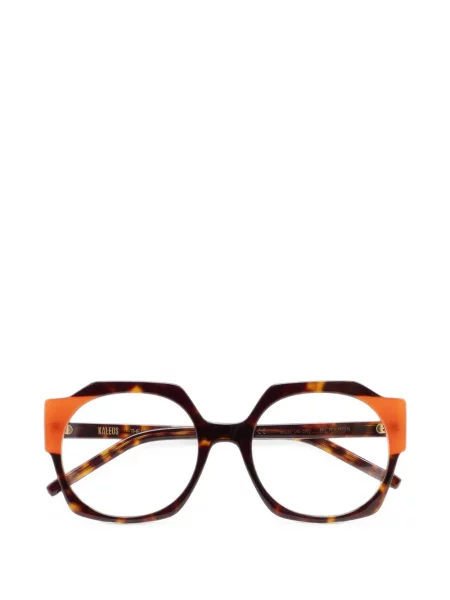 Ochelari de soare Kaleos cu imprimeu geometric maro