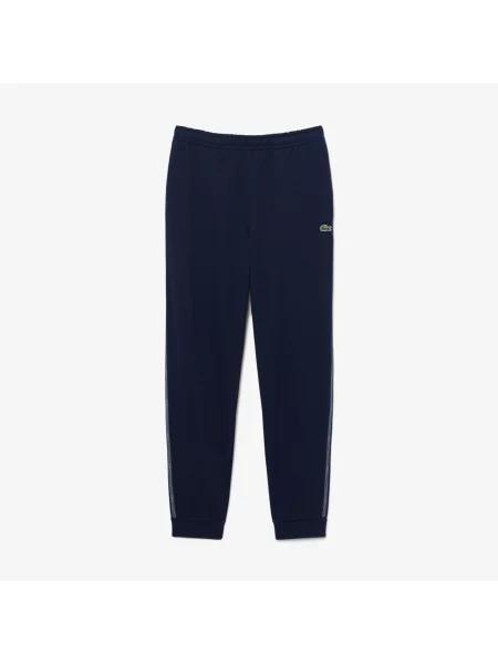 Lacoste Spodnie Dresowe Z Logo W Paski granatowe