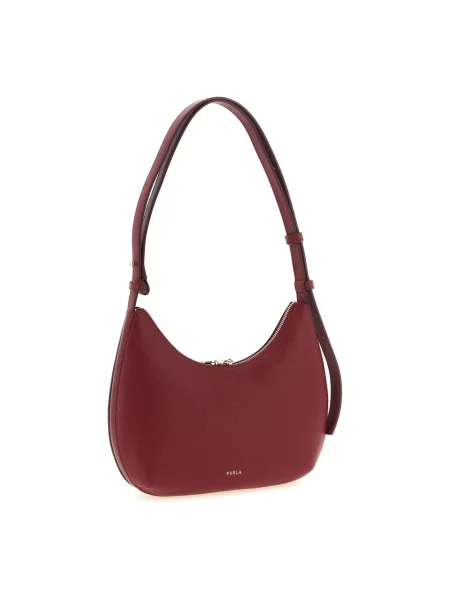 Torebka crossbody Furla zamszowa czerwona