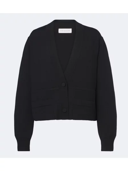 Cardigan Dries Van Noten de lână negru
