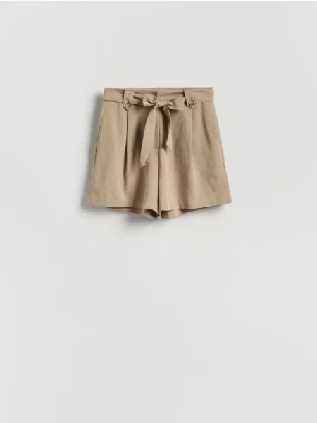 Reserved Pantaloni scurți legați în talie bej