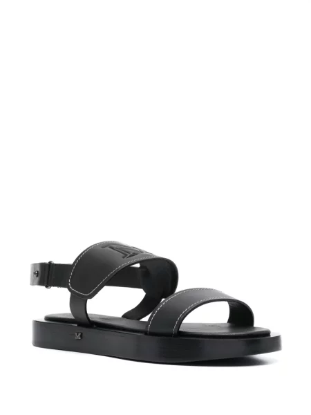 Sandale Max Mara din piele cu autograf negru
