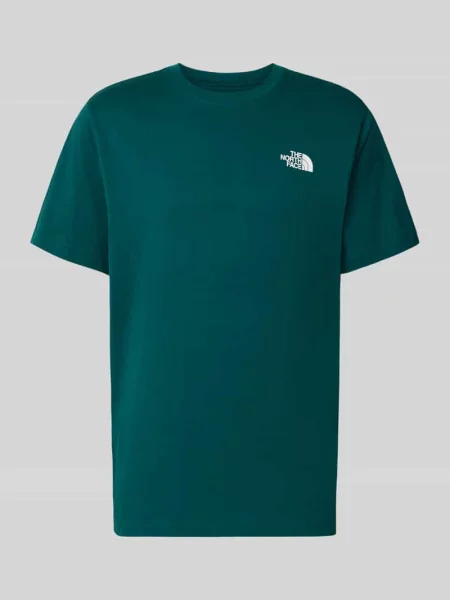 The North Face T-shirt z bawełną EVOLUTION zielona