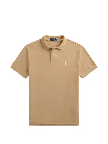 Tricou polo Polo Ralph Lauren cu glugă cu blană cu broderie roșu
