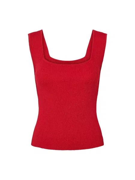 Lniany top Rue De Femme czerwony
