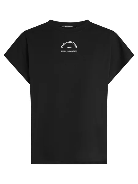 Karl Lagerfeld Tricou RUE ST-GUILLAUME negru alb