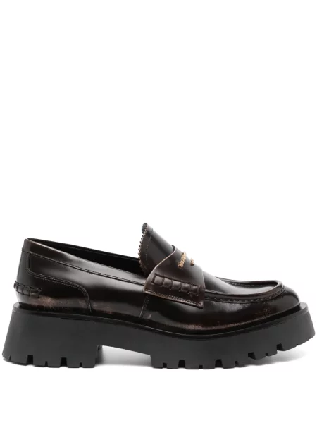 Kožené loafers Alexander Wang hnědé