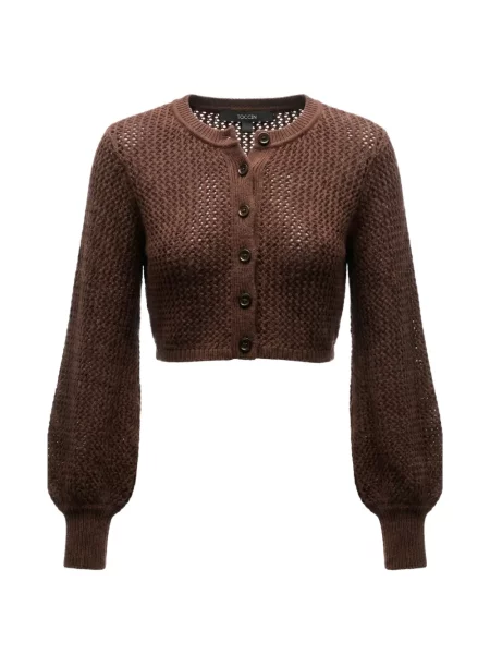 Decupat cardigan Toccin tricotate maro