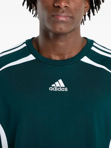 Бягане тениска Adidas с леопардов принт от джърси черно