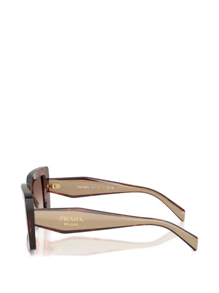 Ochelari de soare pătrați Prada Eyewear maro