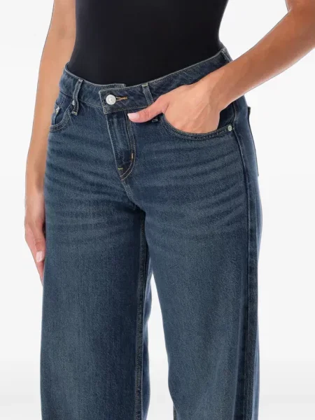 Levágott öves magas derekú szoknya Levi's® fekete
