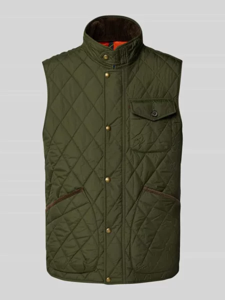 Kamizelka o kroju regular fit z naszywką z logo model BEATON' Polo Ralph Lauren oliwkowa