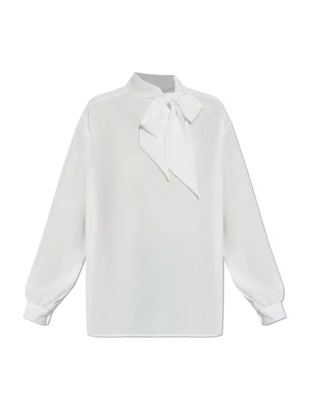 Bluzka Emporio Armani wiązana biała