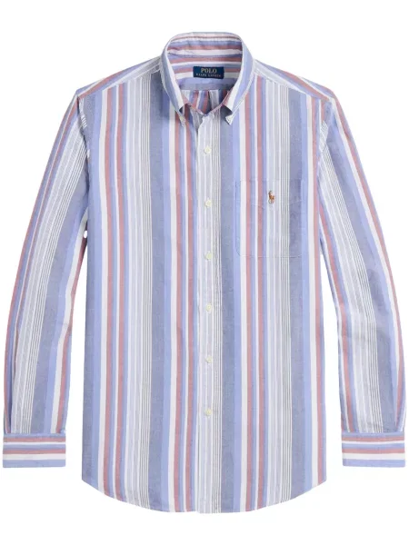 Samt polo majica Polo Ralph Lauren s vezom karirana smeđa