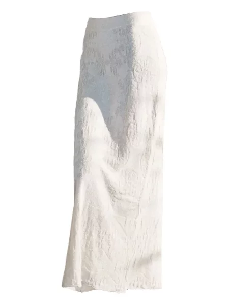 Spódnica midi Akep do kolan biała