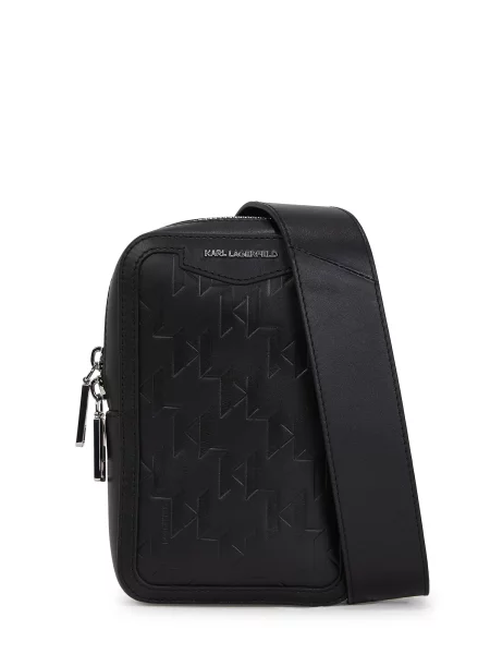 Karl Lagerfeld borsetă de piele K/LOOM negru