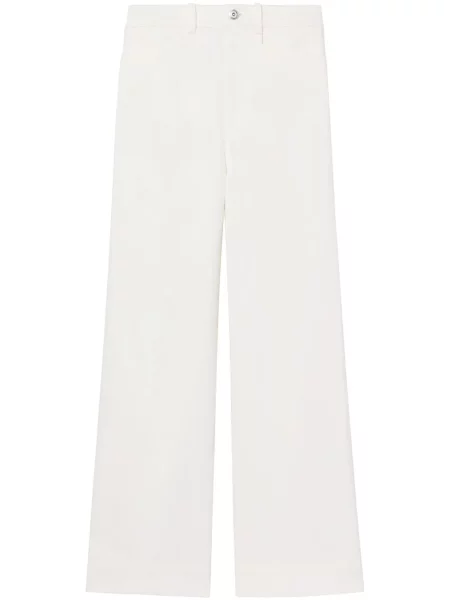 Pantaloni culottes Proenza Schouler White Label din țesătură twill alb