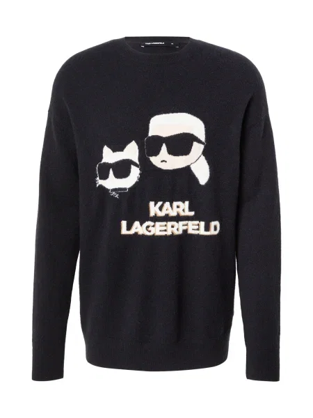 KARL LAGERFELD Pulover negru