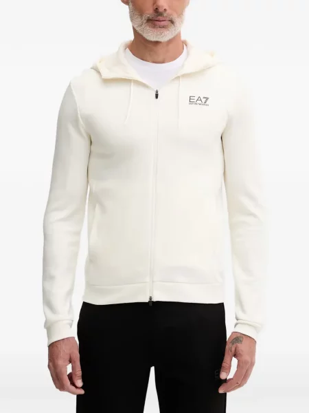 Hanorac cu glugă Ea7 Emporio Armani cu imagine negru