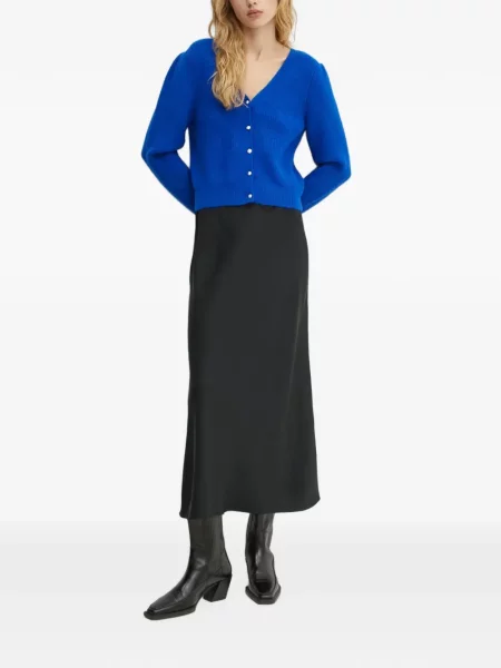 Cardigan Morgan cu perle tricotate albastru