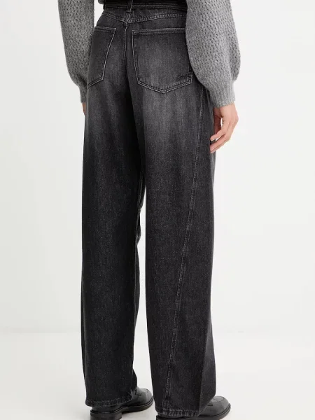 BOSS Orange jeans high waist negru