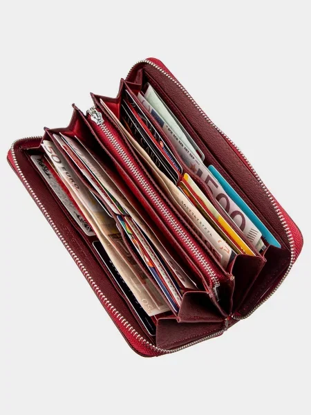 Кожаный клатч St Leather Accessories красный