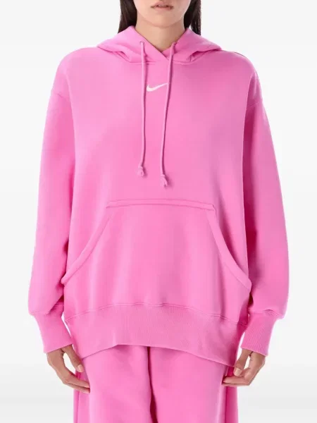 Половин цип шорти Nike бродирани изрязани розово