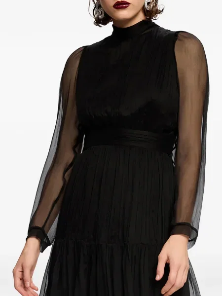 Rochie maxi Framboise lungă de costum negru