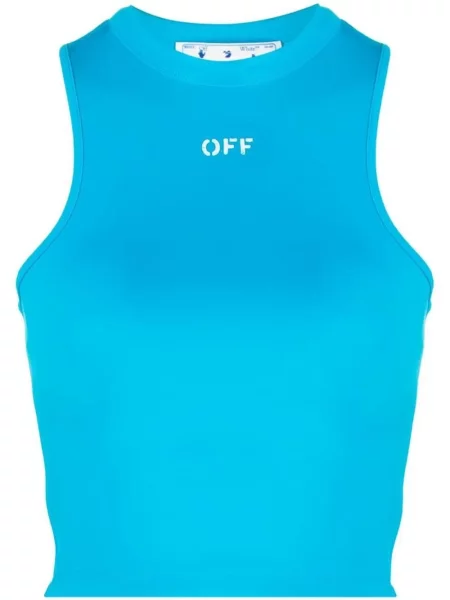 Top Off-white cu imagine alb