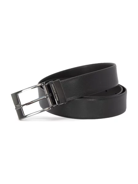Armani Exchange Pasek czarny brązowy