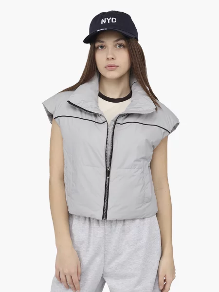 Утеплений жилет YUKI світло-сірий сірий