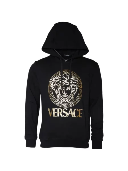 Hanorac cu glugă Versace cu imagine negru