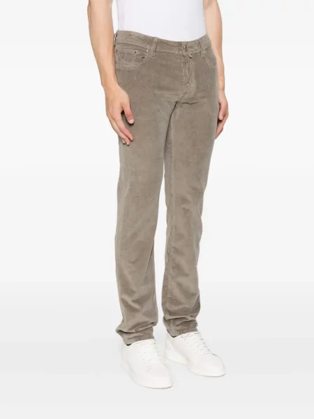 Manšestrové kalhoty Jacob Cohen šedé