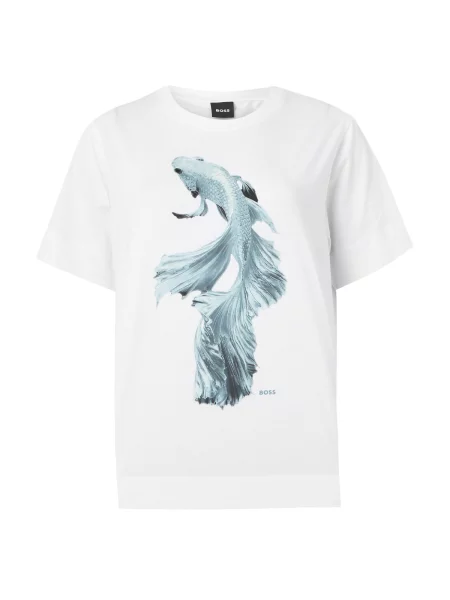 BOSS Majica bazaltno siva / črna bela