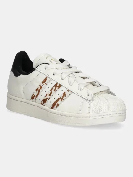 Usnjene superge adidas Originals Superstar II W bež