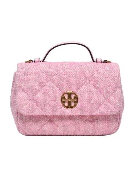 Torebka Tory Burch tweedowa różowa