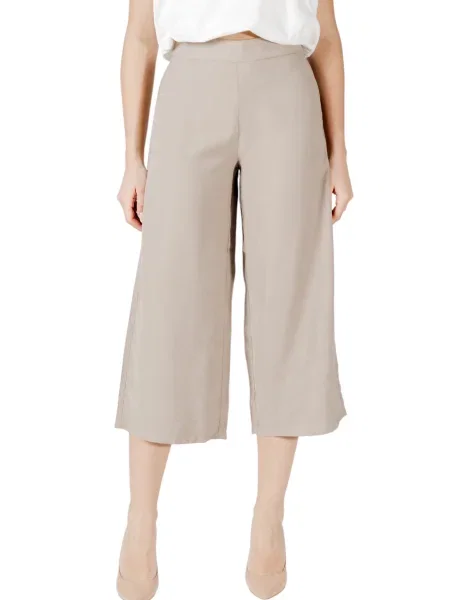 Szerokie spodnie Only beżowe