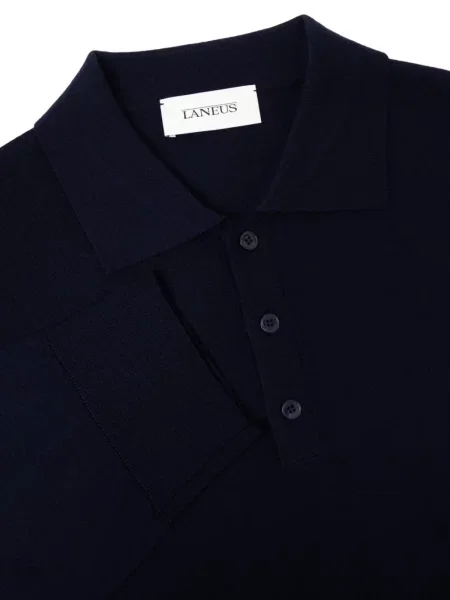 Lung tricou polo Laneus albastru